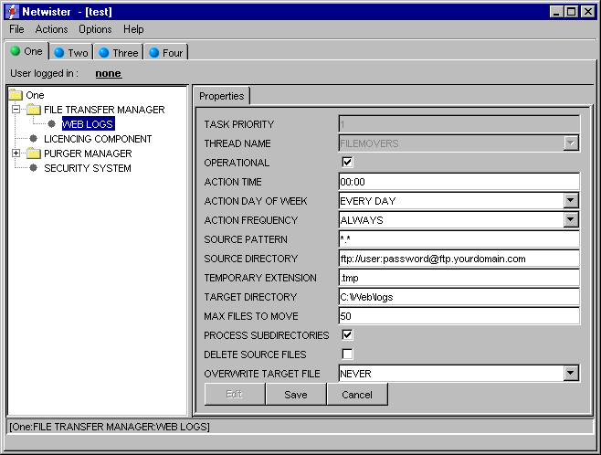 netwister - Scheduled file transfers, backups, auto-ftp